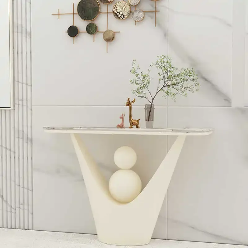 Slate entry corridor end view table cabinet porch table pole storage table designer model