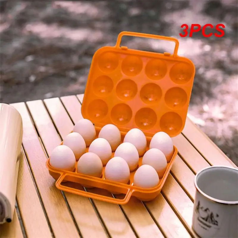 

3PCS Grid Egg Storage Box for Outdoor Traveling Camping Picnic Eggs Case Portable Egg Holder Container Organizer Box