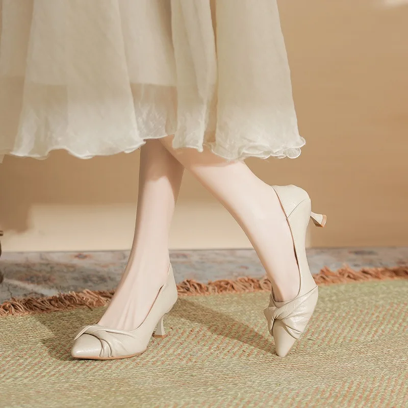 

Women's Shoes 2026 New French Banquet High Heels Fashion Shoes for Women Pointed High Heel Pumps Temperament Wedding Shoes Pumps