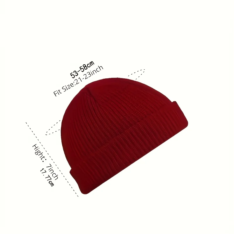 4PCS Unisex Skull Beanie Set, Hip Hop Streetwear Fisherman Hat, Casual Lazy Skull Cap, Fall Winter
