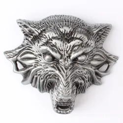 Wolf Head Belt Buckle Homemade Handmade Belt Components Waistband DIY Accessories Cowboy Heavy Metal Rock