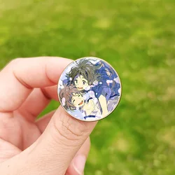 Seaside Stranger Umibe No Etranger Pins Badge Anime Figure Shun Mio Custom Glass Dome Brooch Pin for Men Women Gift