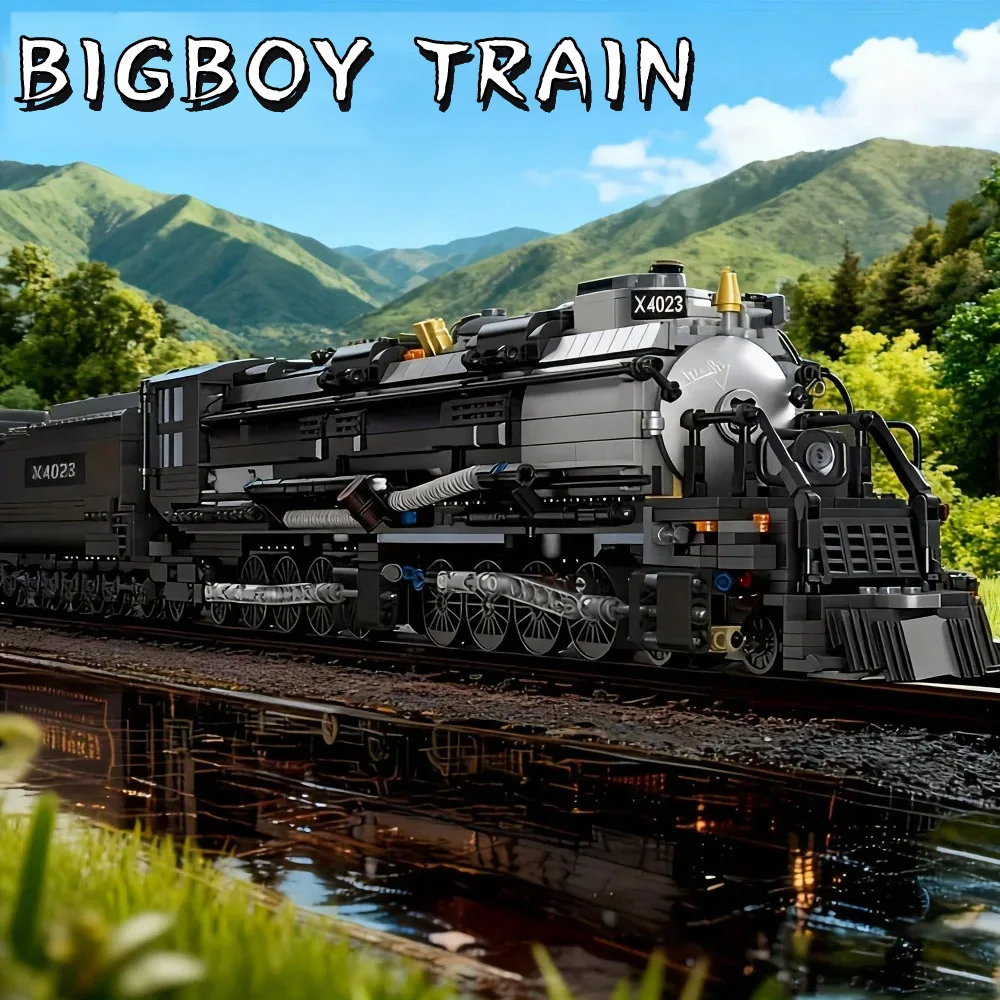 

Креативные идеи экспертов: Модульная модель паровоза Big Boy для железной дороги, конструктор из 1608 деталей, 59005