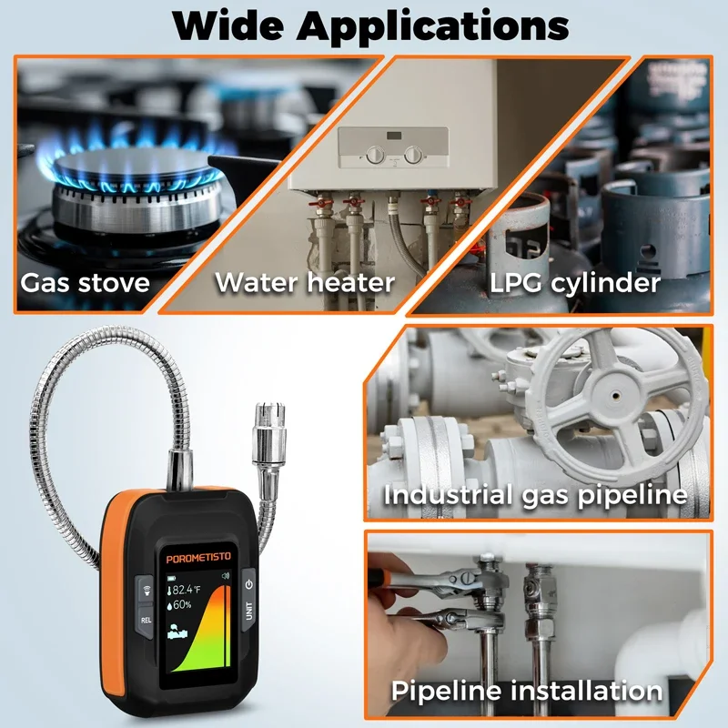 GD01 Gas Leak Detector Combustible Natural Gas Air Conditioning Leak Detection Tool Halogen Tester With Audible And Visual Alarm - view 6