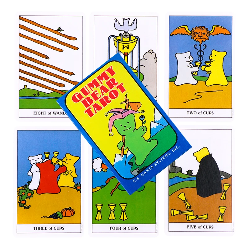 Tarotkarten von Gummibärchen-Orakel-Deck-Brettspielen