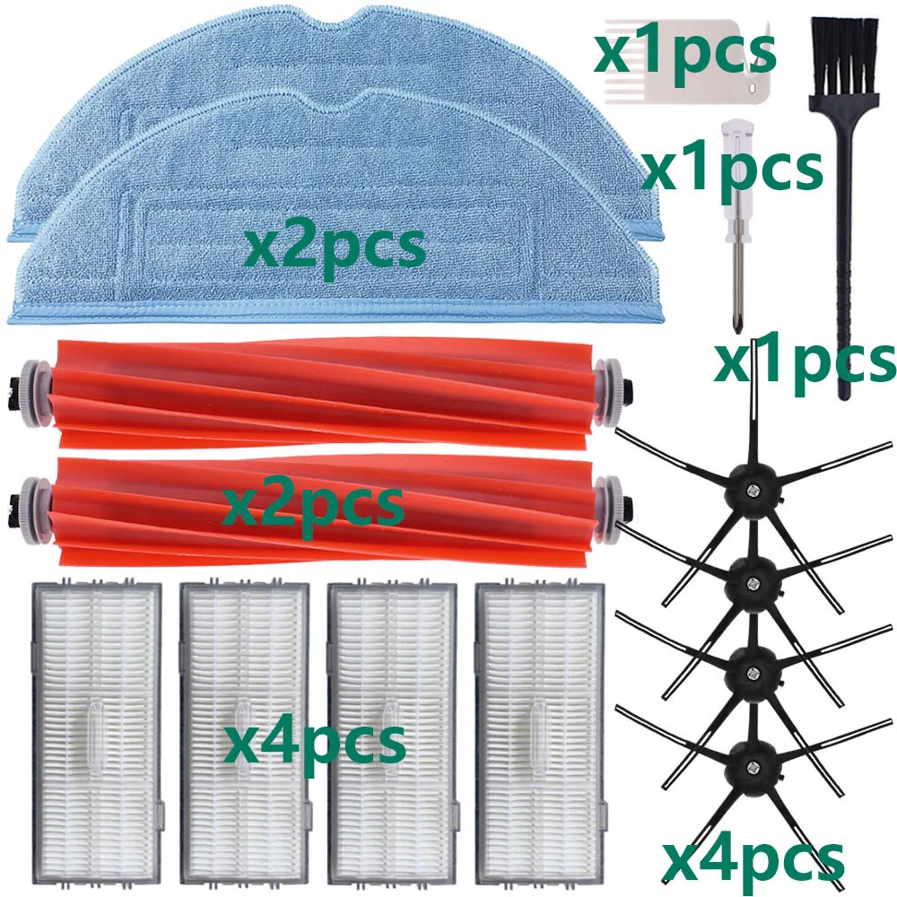 Side Roller Brush Mop Tray Filter Dust Box Compatible with Roborock S7 S7MAX S7MAXV S70 S75 T7S T7S Plus Vacuum Cleaner Parts