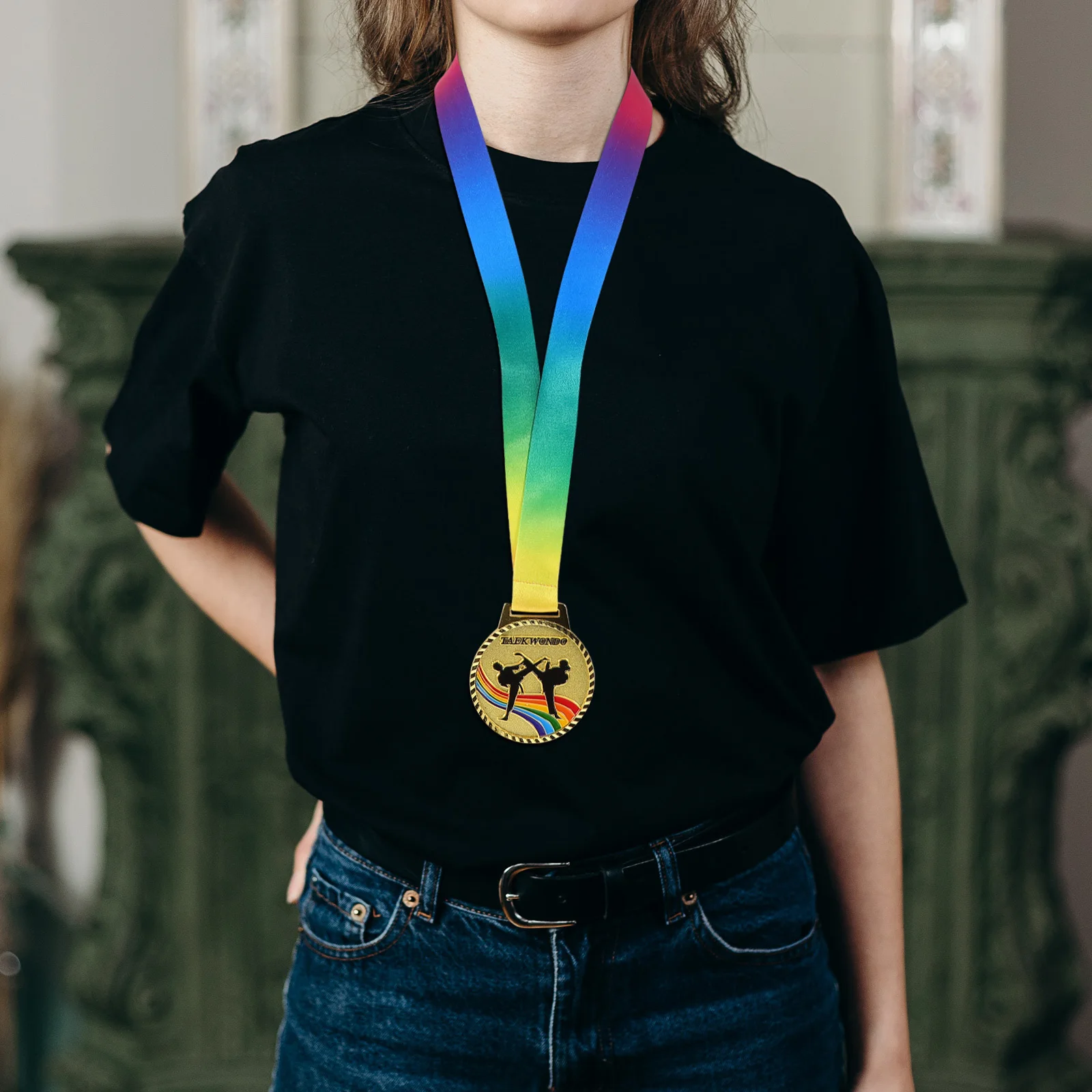 

Medal Zinc Alloy Martial Arts Award Competition Trophy Sports Recognition Medal Taekwondo Champion