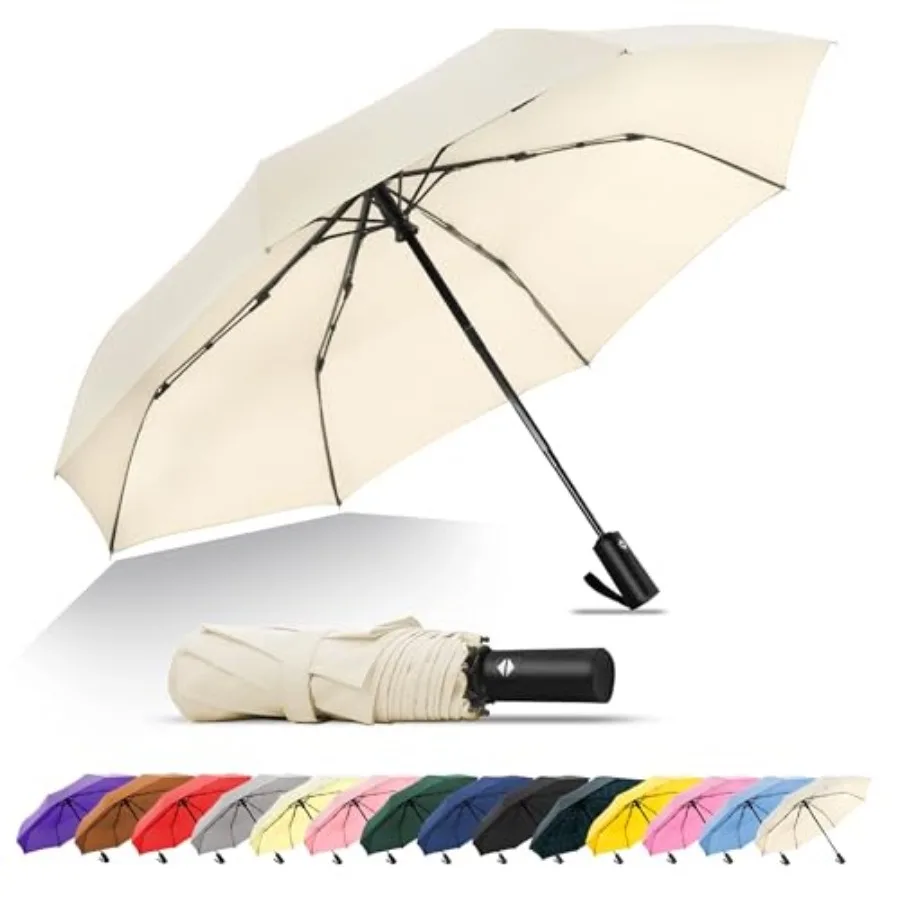 

SoulRain Travel Umbrella - Compact Umbrella for Rain - Perfect Large Auto Folding Umbrella - Ideal Car umbrella, Small umbrella
