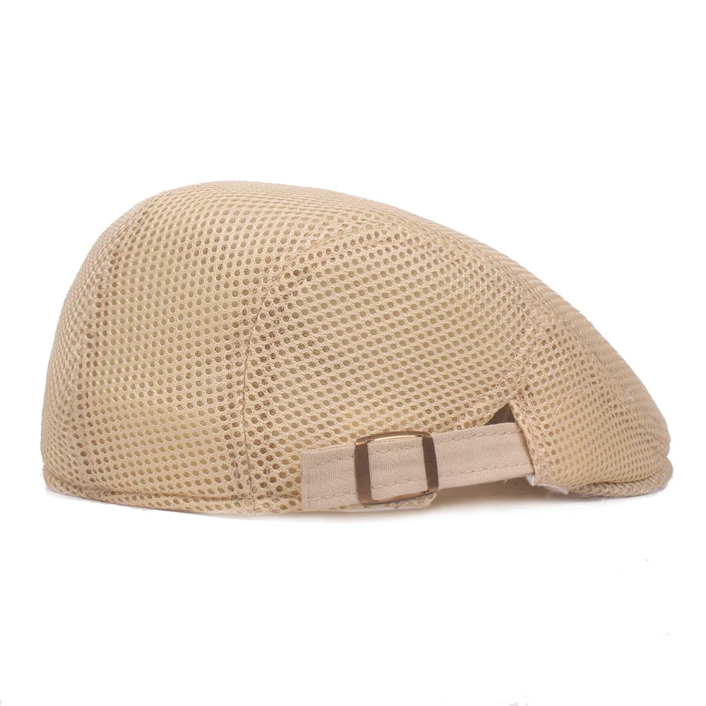 Men\'s Casual Hat Berets Cotton Caps For Spring Summer Autumn Cabbie Flat Cap Breathable Mesh Beret Ivy Cap Visors