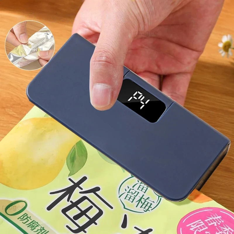 ミニヒートシーラー ビニール袋ヒートシーリングマシン 充電式プラスチック保存パッケージシーラー ハンドヘルドクリップバッグ 食品ヒートシーラー