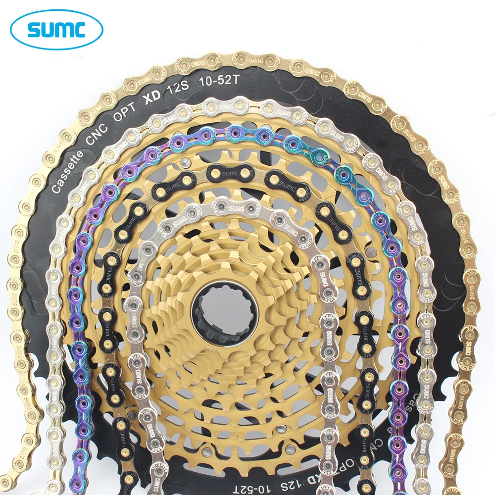 SUMC 13 Speed MTB Road Bike Chain 126L SX13 Original Box 13V Bicycle Chain with missinglink Compatible with Shimano SRAM