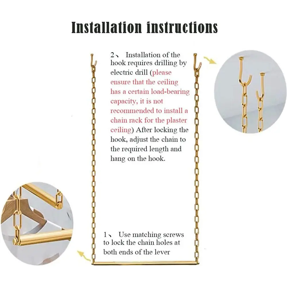 Adjustable Height Ceiling Hanging Racks for Clothing, Retail Display and Storage, Heavy Duty Metal, Black Round Tube, 35.5 Lengt