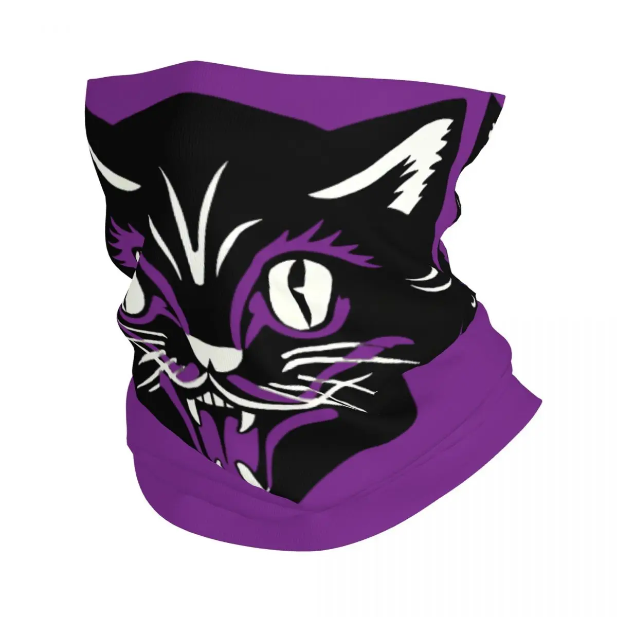 

Изготовленная на заказ бандана с черным котом, теплая шея для мужчин и женщин, зимний лыжный шарф-труба, гетры, чехол для лица