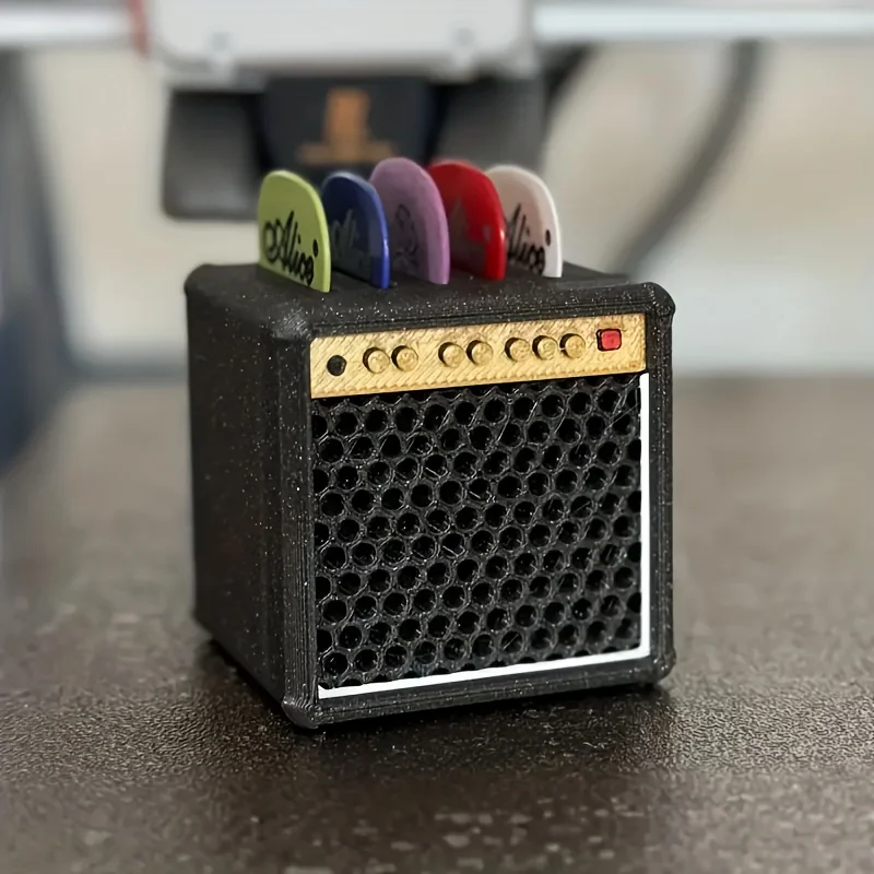 3D Printed Ukulele Pick Storage Decorative Box Guitar Pick Holder Storage Box Shape Storage Box Guitar Speaker Pick Storage Rack