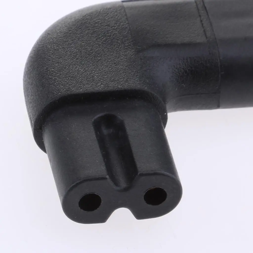 C7 to C8 Power Cable Connect Angled Figure 8 IEC320 Adapter Plastic Black for Electrical Outlet Adapter