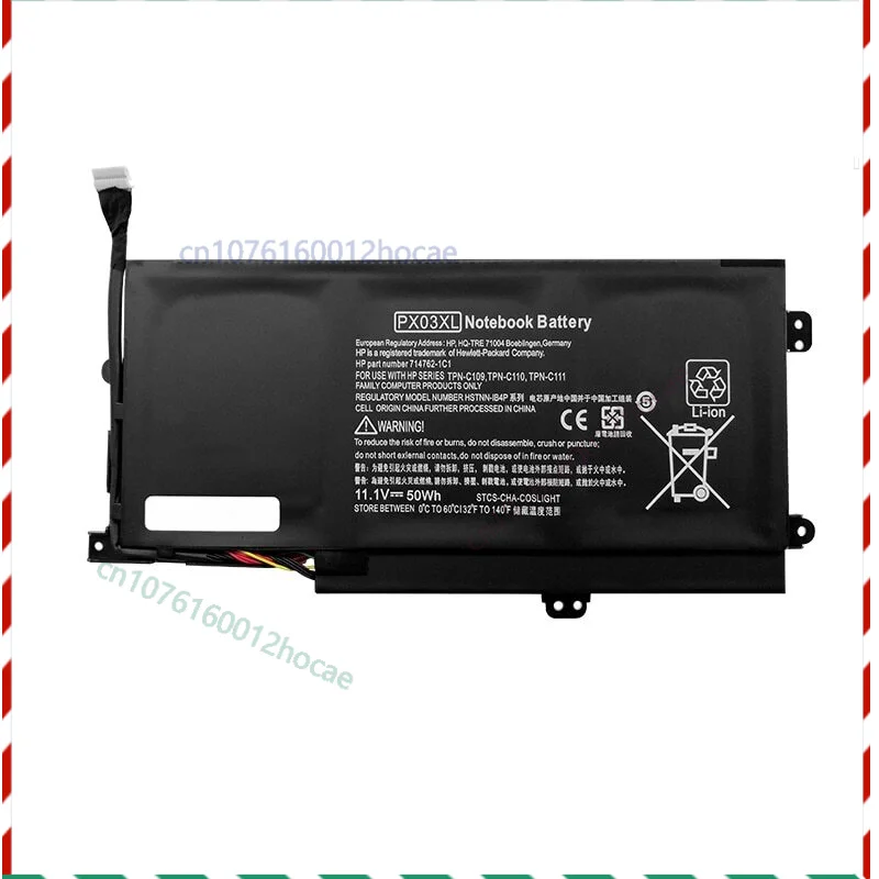 

Аккумулятор для ноутбука HP PX03XL HSTNN-IB4P Envy 14, Envy TouchSmart 14 11,1 В 50 Вт