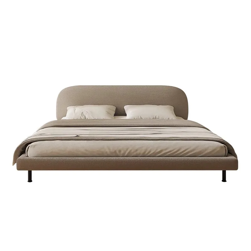 

Modern simple double bed suspended wedding bed flannel bed
