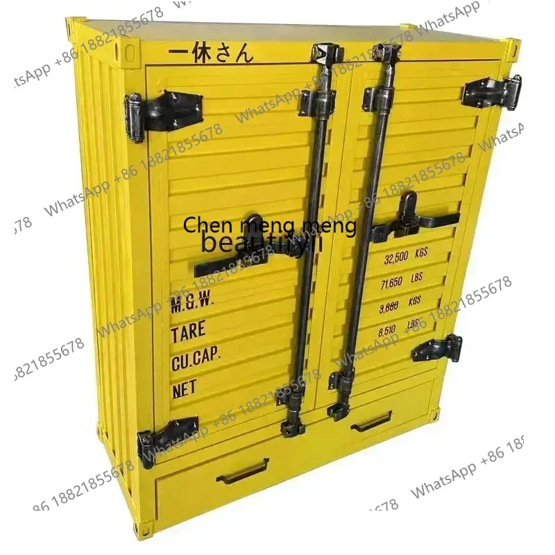 SS new styleWrought iron shoe cabinet, container storage cabinet, industrial style old retro entrance lockerss 7486 ss 7486