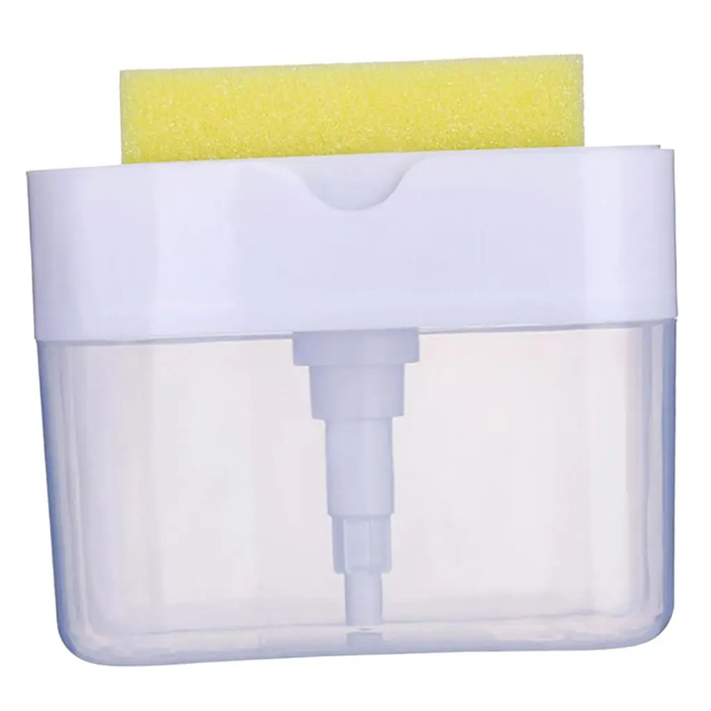 Premium Soap Dispenser Set with Sponge Holder - Stylish Kitchen Sink Accessory