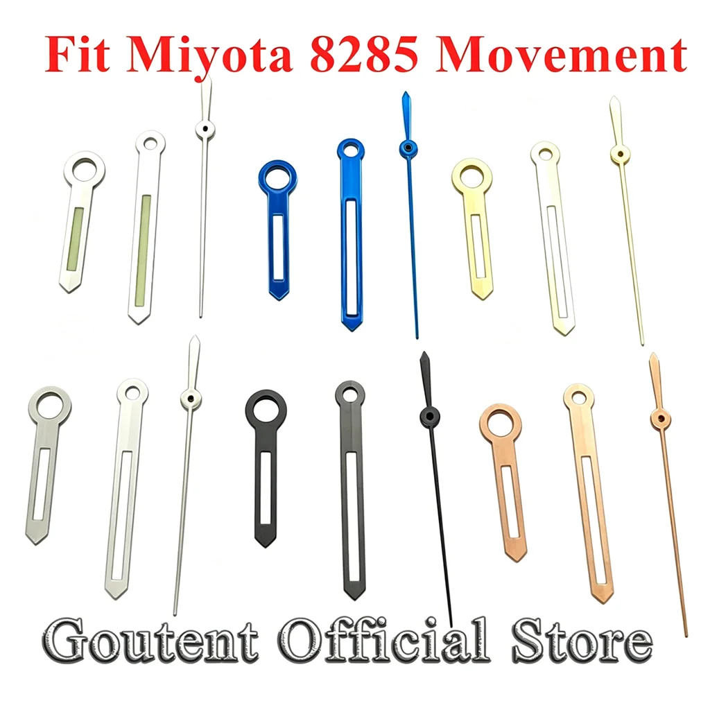 Goutent Watch Hands Set Multi Silver Blue Gold Rose Black Green Luminous Fit Miyota 8285 Automatic Movement Watch Needle Parts