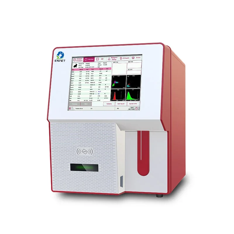 EURVET Factory Export Automated  Test Medical Cbc Machine 5 Part  Analyzer Price For Animals