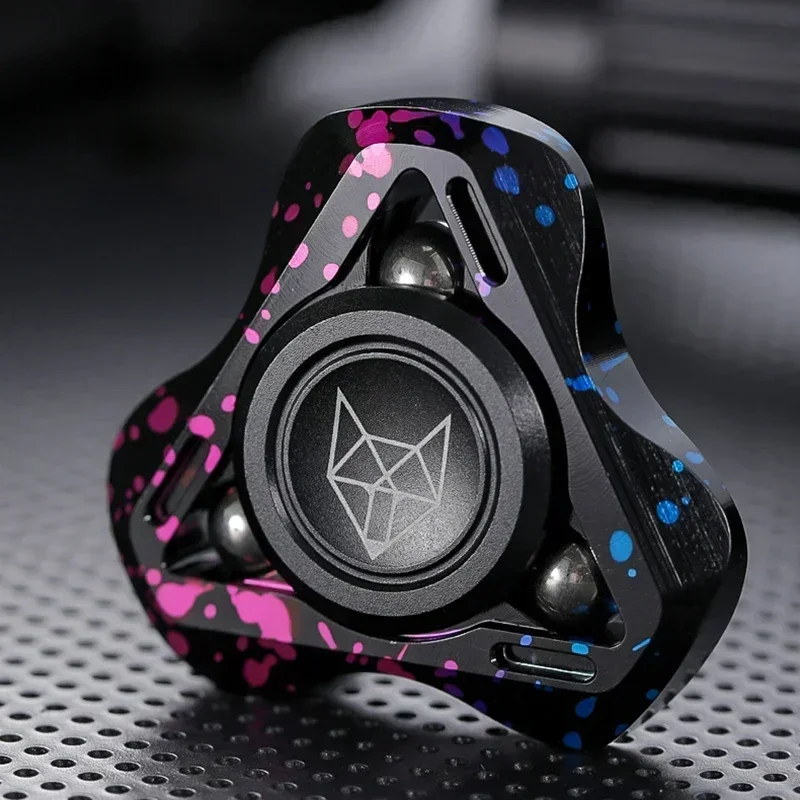 Adulto e crianças brinquedo fidget espírito raposa metal spinner portátil tamanho de bolso ajuda com estresse tdah e hábitos nervosos