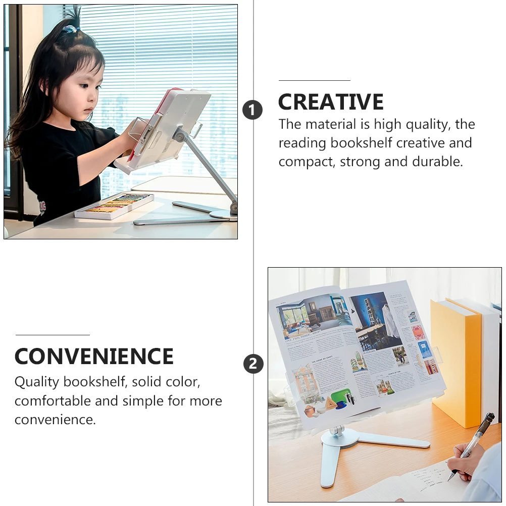 

Adjustable Rack Compact Creative Bookshelf Multi-Functional Reading Stand Home Office Library Music Score Storage Rack Student