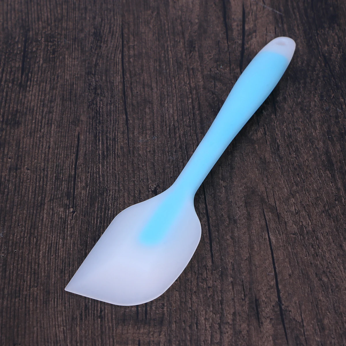 

Sky Blue Silicone Scraper Kitchen Utensil Baking Tool Cake Cooking Spatula Translucent Heat Resistant Food Grade Double