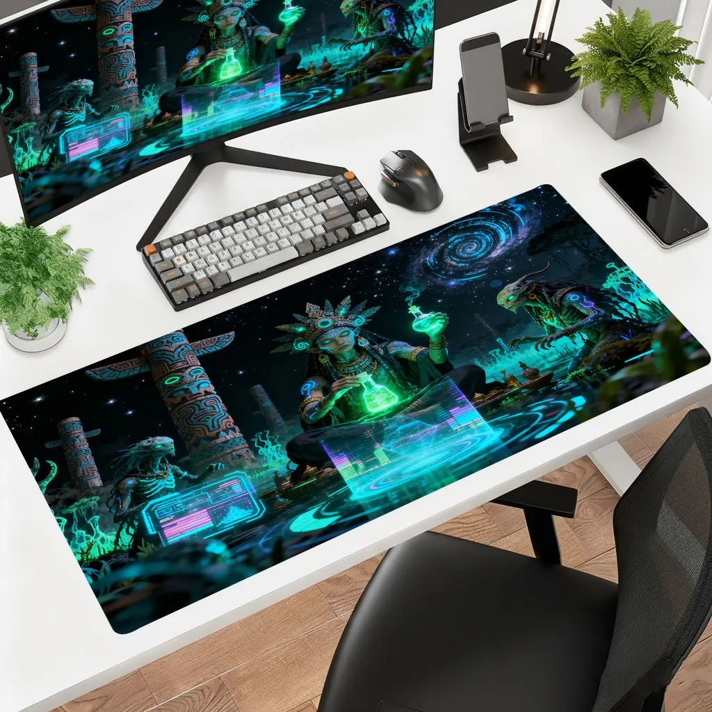 Brand Iron Art Mouse Pad Starry Sky Witch Altar Non-Slip Washable Thick 2mm Polyester Desk Mat Office Laptop Gaming Gift