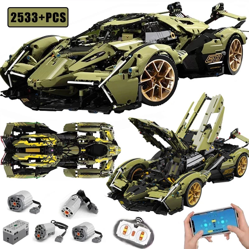 

MOYU Technical V12 Green Concept Famous Sport Cars Model Building Blocks Ideas Racing Vehicle Creator MOC Toys For Boys Gifts