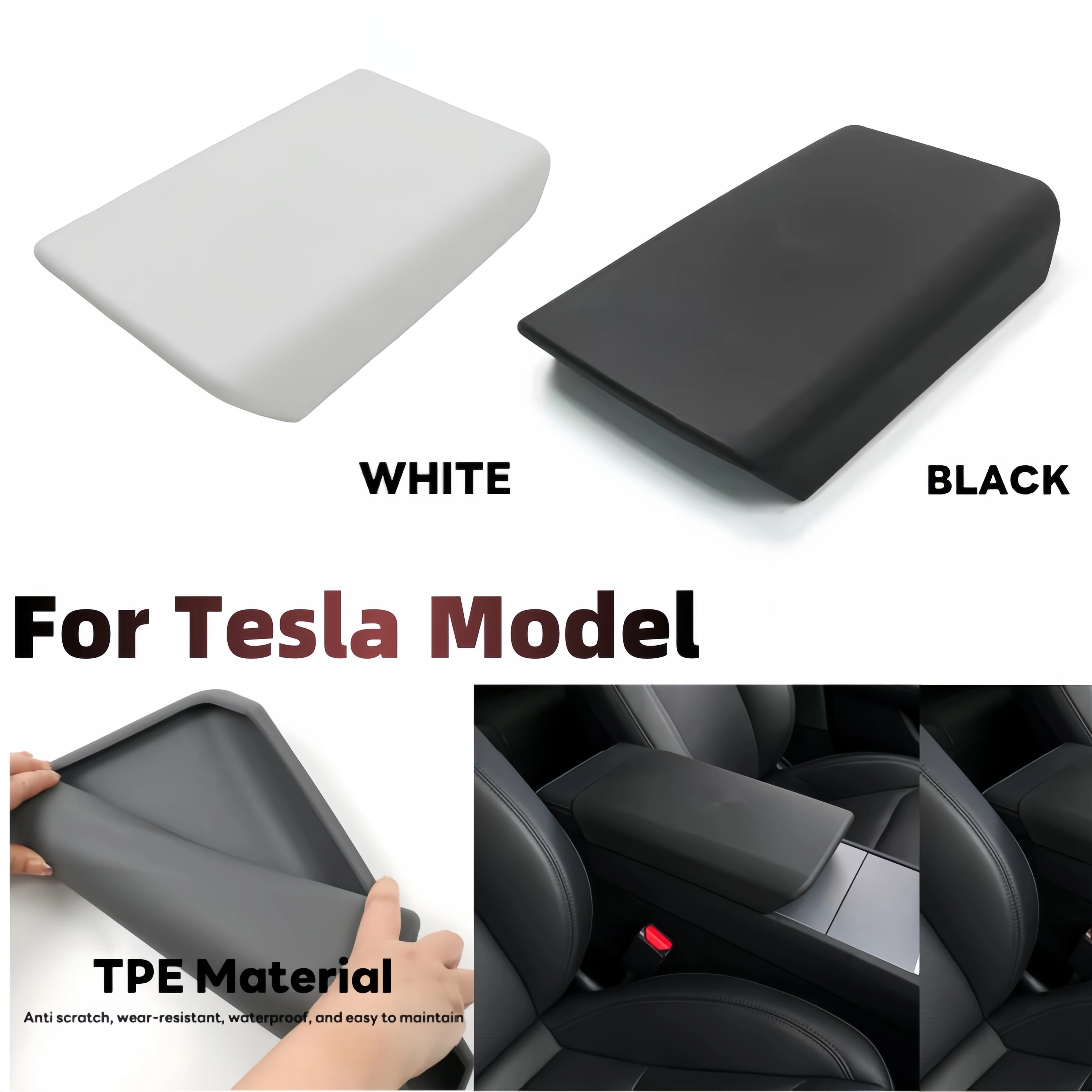 

Мягкая накладка на подлокотник из ТПЭ для Tesla Model 3 Highland 2024 и Model Y Juniper 2025, защита крышки центральной консоли, автоаксессуары