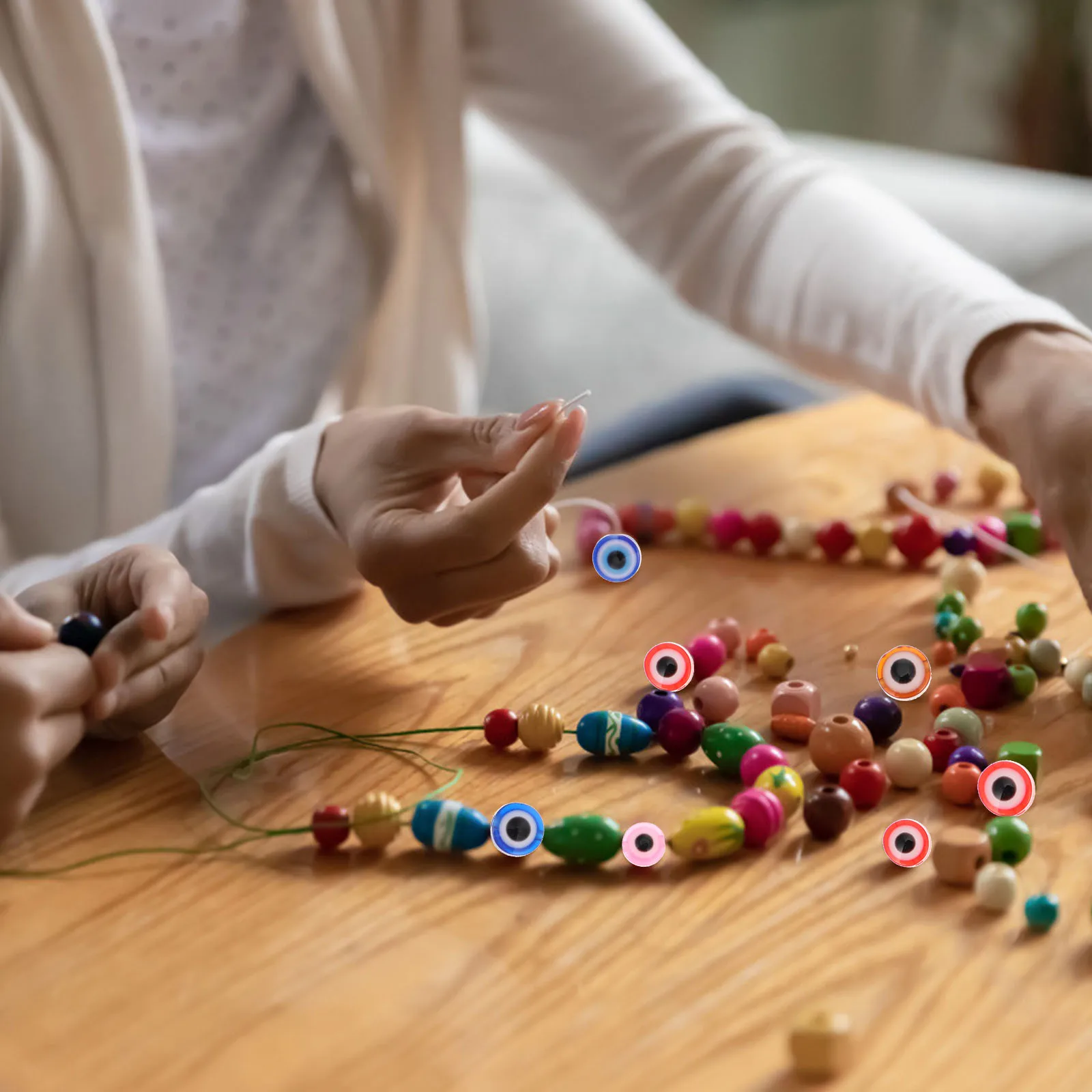 

1 Box Eyeball Beads Jewelry Making Diy Bracelet Loose Spacer Beads Halloween Gift Necklace Phone Pendant Backpack