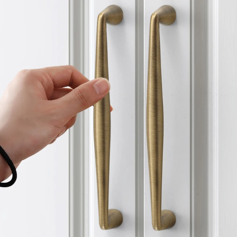 Nordic Vintage Brass Furniture Handles Bronze Handles for Wardrobe and Drawer Dresser Hardware Fitting Kitchen Cabinet Handles