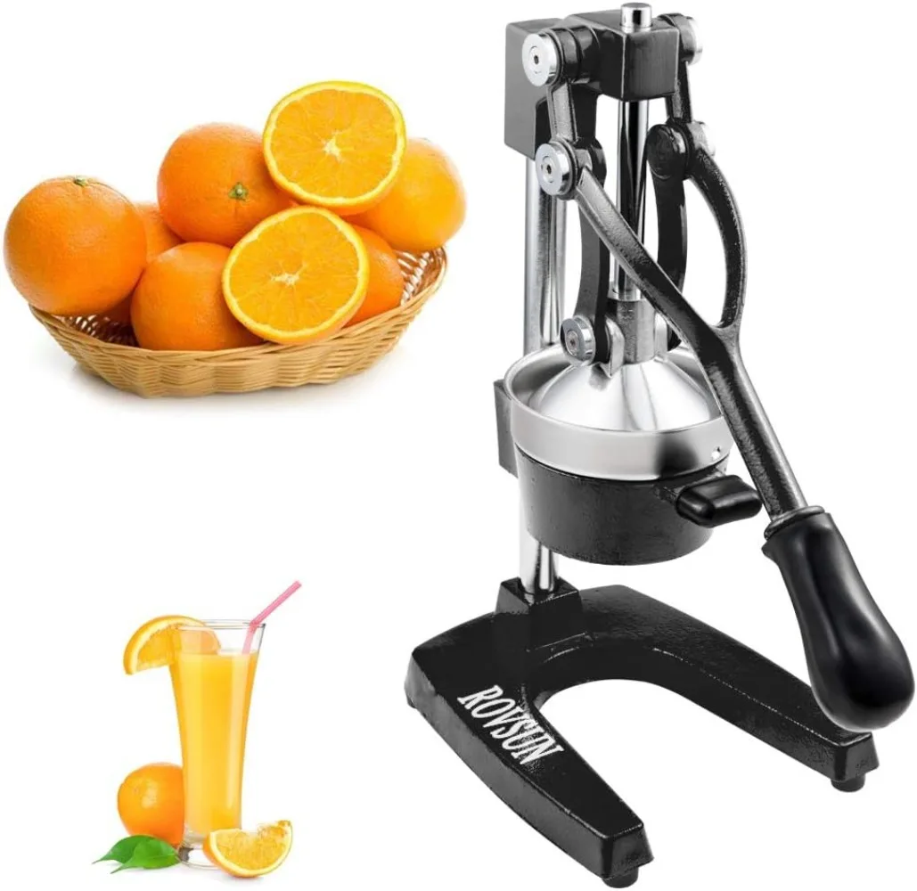 

Professional Juicer,for Lemon Pomegranate Orange Juice,Heavy Duty Hand Press Orange Juicer Press and Lime Squeezer Stand (Black)