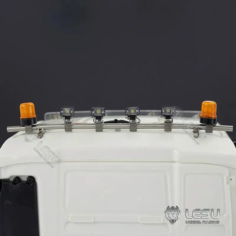 LESU1/14  LED Truck Tamiya TractorSpotlight Rotating Light Set Engineering Vehicle Rescue Vehicle Cab Dome Light