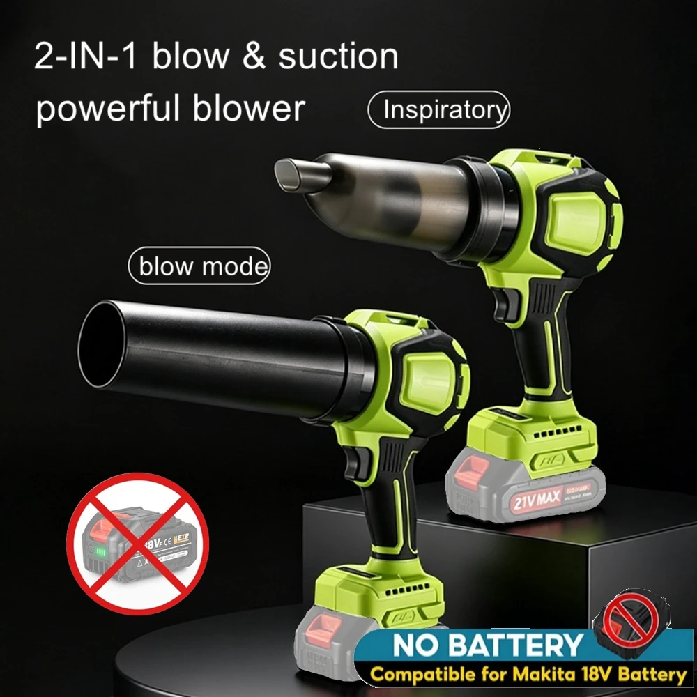 3000W Brushless Cordless Jet Fan Blow and Suck Snow Leaf Dust Air Blowing 200M/S Electric Turbo Fan Blowers For Makita Battery