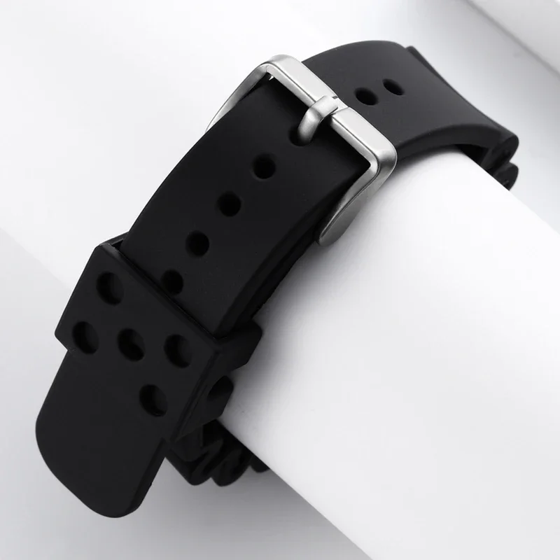 ADDIESDIVE-Bracelet de Montre en Silicone de Qualité Supérieure, Caoutchouc, 20mm, 22mm, dehors, Étanche, Noir, Remplacement