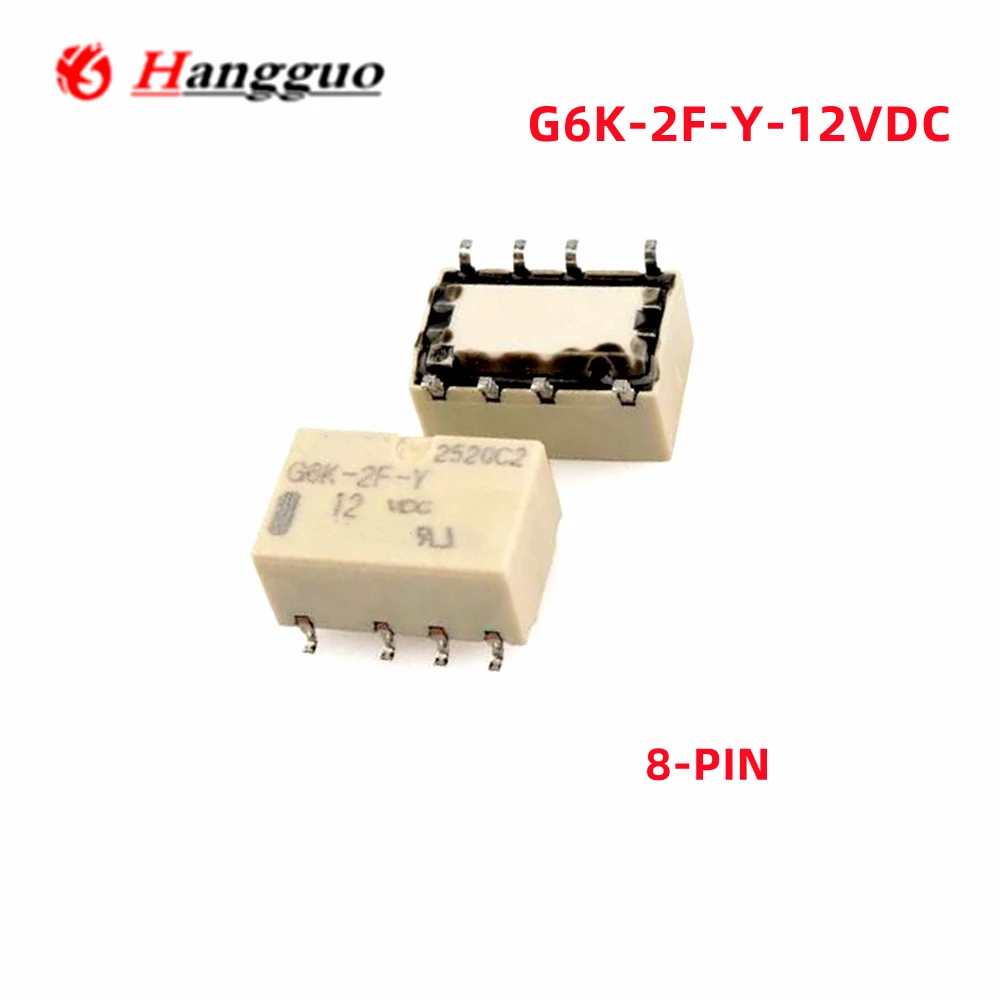 10PCS/Lot Original  G6K-2F-Y G6K-2F-Y-5VDC G6K-2F-Y-12VDC G6K-2F-Y-24VDC Signal Relay 8Pin DC 5V 12V 24V  Relay