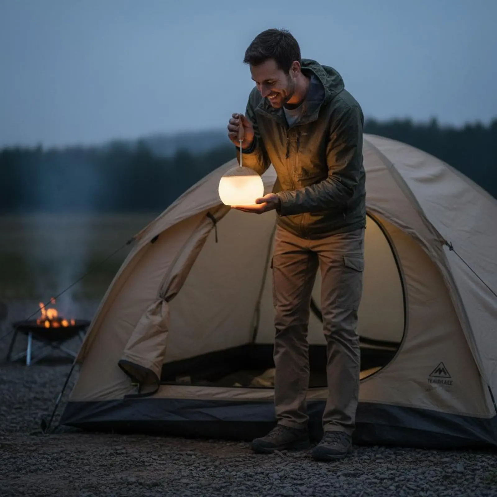 Rechargeable Camp Lantern Long Battery Life Tent Ambient Light Hanging Lantern Portable Waterproof Camping Light for Campers view 6