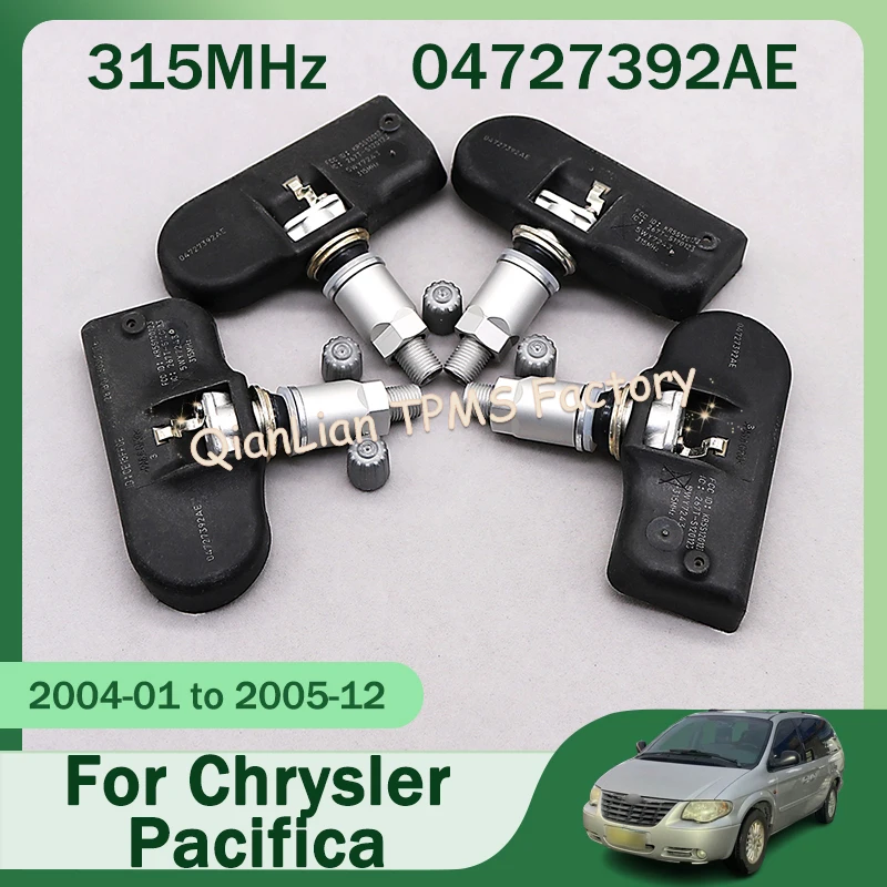 أجهزة استشعار TPMS 1/4 قطعة 04727392AE 04727392AA لكرايسلر باسيفيكا تاون آند كونتري 2004 إلى 2005 315 ميجا هرتز نظام مراقبة ضغط الإطارات