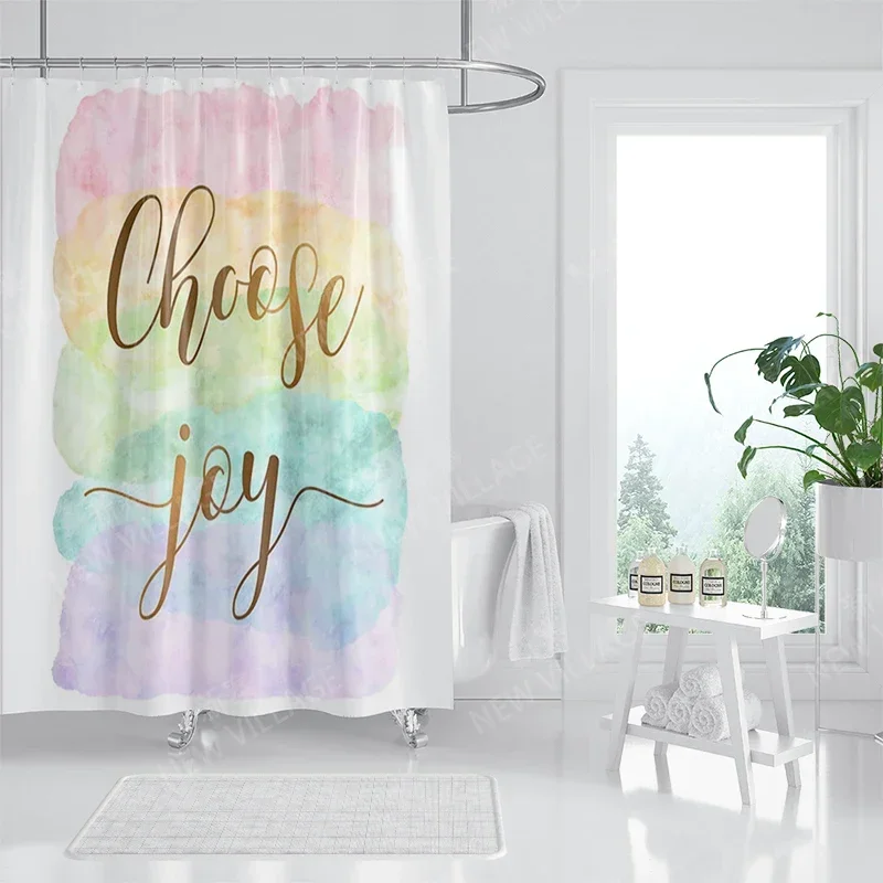 Waterproof fabric shower curtain Bathroom curtain accessories 180x200 Bath curtain for shower 240*200 nordic boho decor 240x200