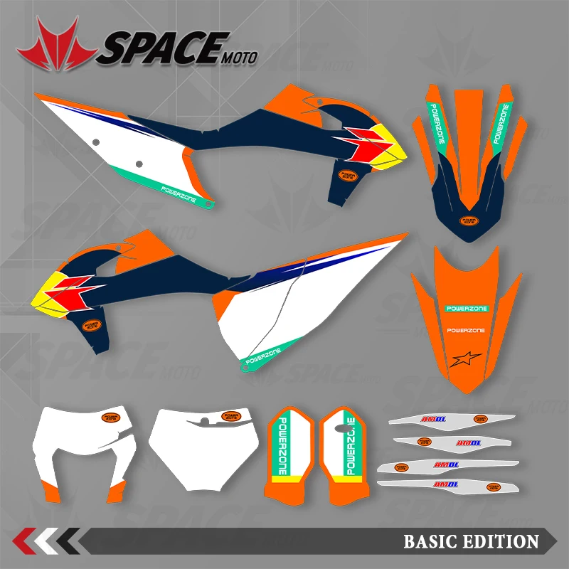 

SPACE MOTO Graphics Background Decals Stickers Motorcycle For KTM 19-22SXF 20-23EXC