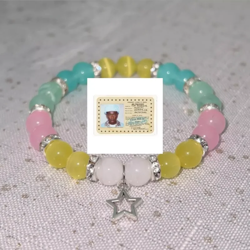 سوار ألبوم تايلر مستوحى يدويًا من ألبوم الخالق مجوهرات مخصصة مصنوعة يدويًا من الخرز #5