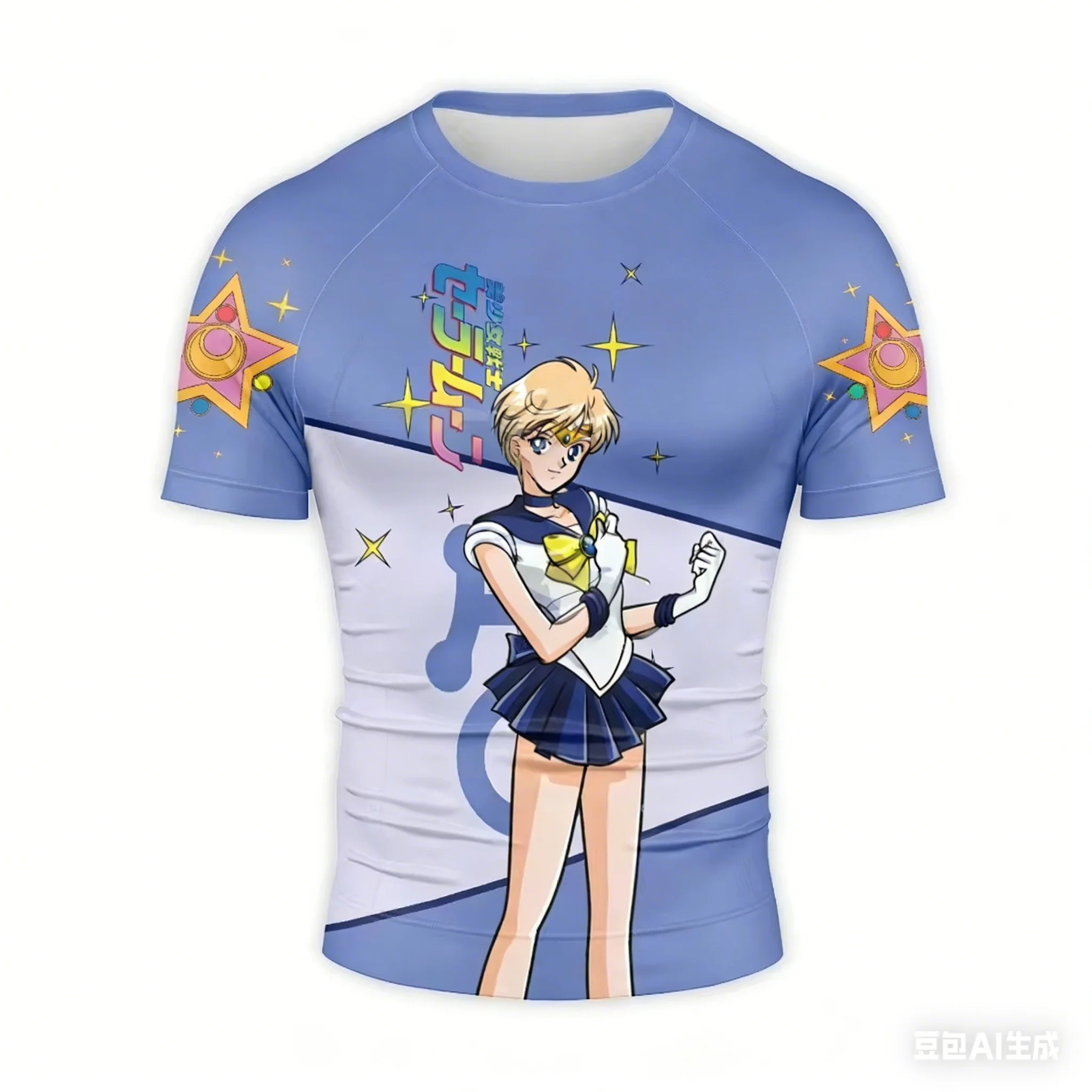 2026 Hot Selling Fashion Item Beautiful Girl Warrior 3D Printing Fast Drying Breathable Men's Casual Sports T-shirt Large Size