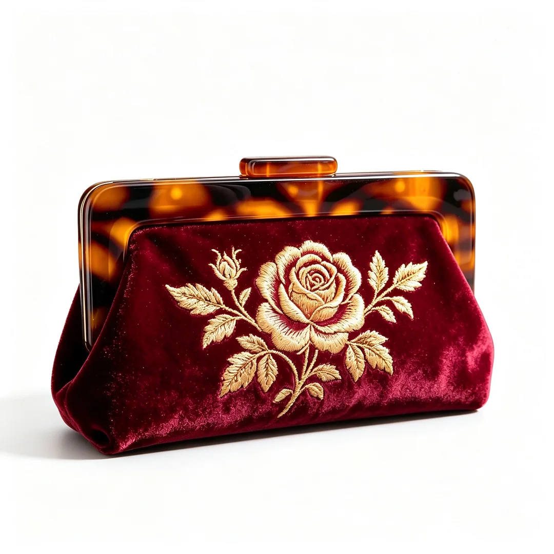 Colorful Acrylic Rectangle Evening Bag Frame Handmade Wallet Mold with Clasp Chain Parts Screw inside for DIY Bag Making