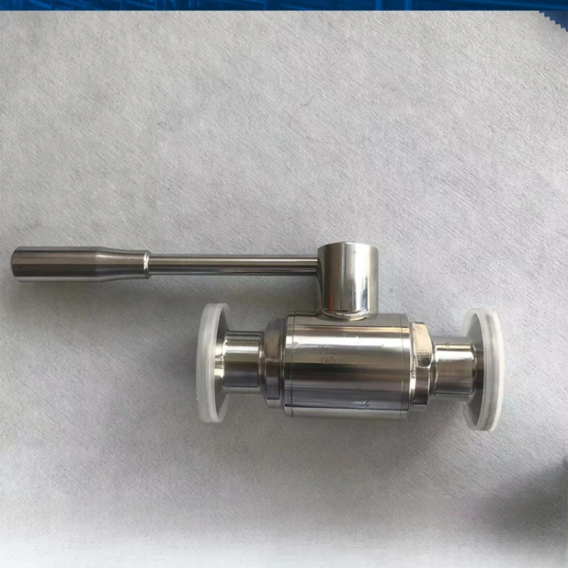 Small valve body calcined sanitary ball valve quick-loading clamp