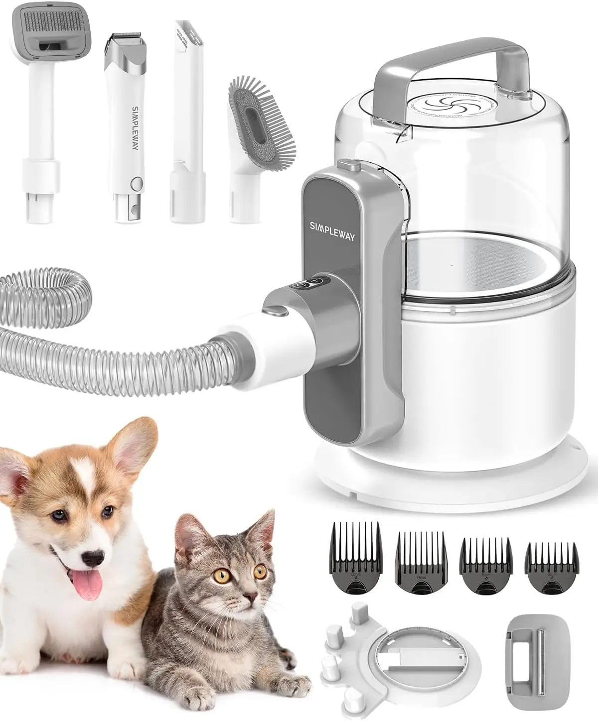 Pet Grooming Vacuum, 3 Suction Mode and Large Capacity Dust Cup for Dog Hair at Home