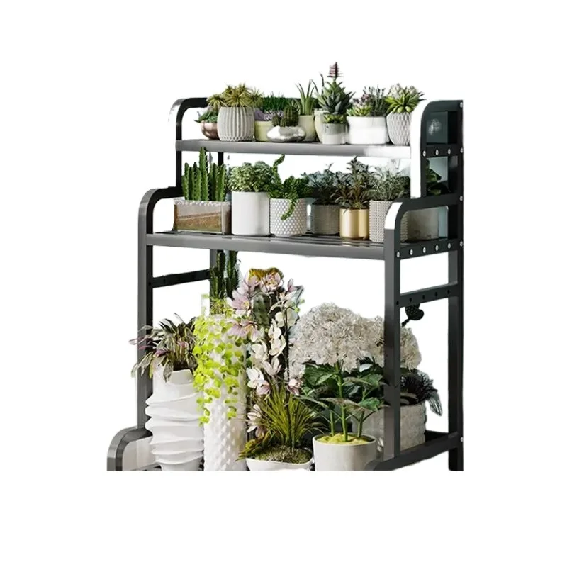 Indoor Plant Stand – Mobile Multi-Layer Thickened Rack for Balcony, Living Room & Home