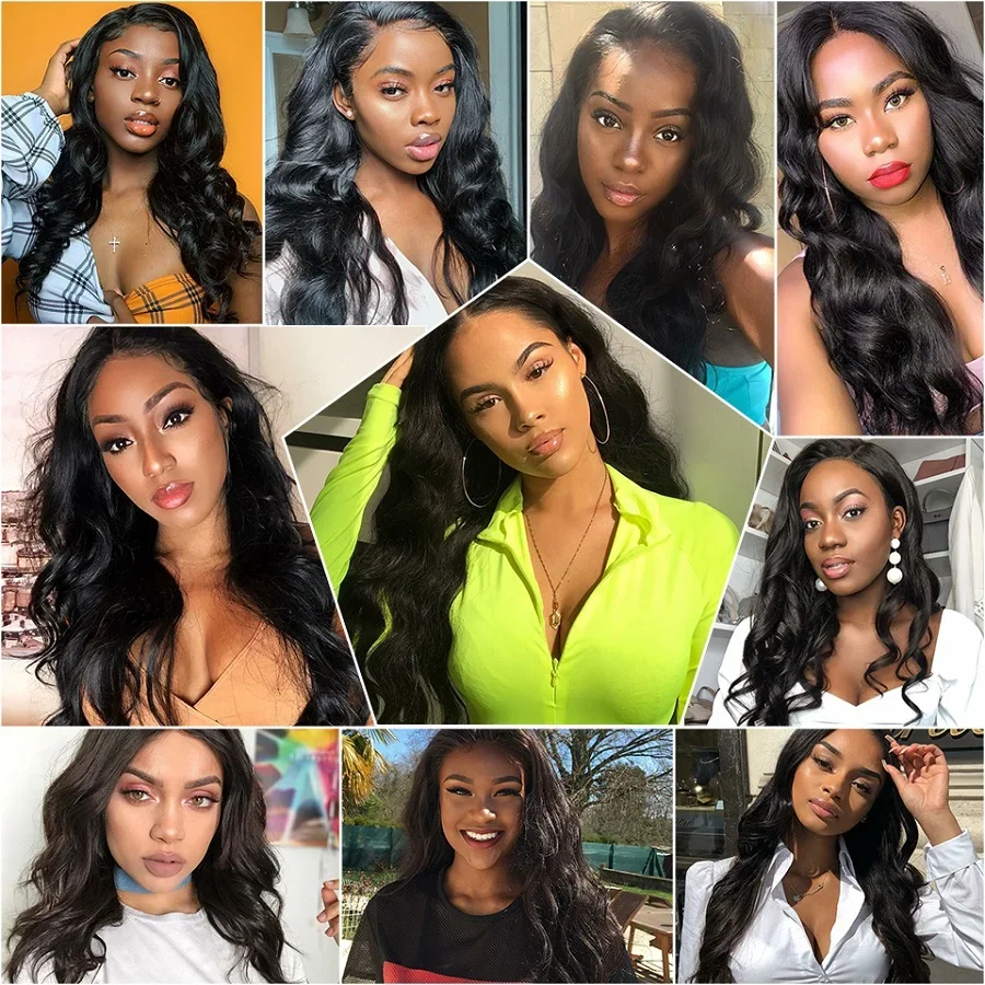 Body Wave Bundles Human Hair Extension For Black Women Human Hair Weave Bundles Natural Black Hair Bundles 1/3/4 Piece Wave Hair