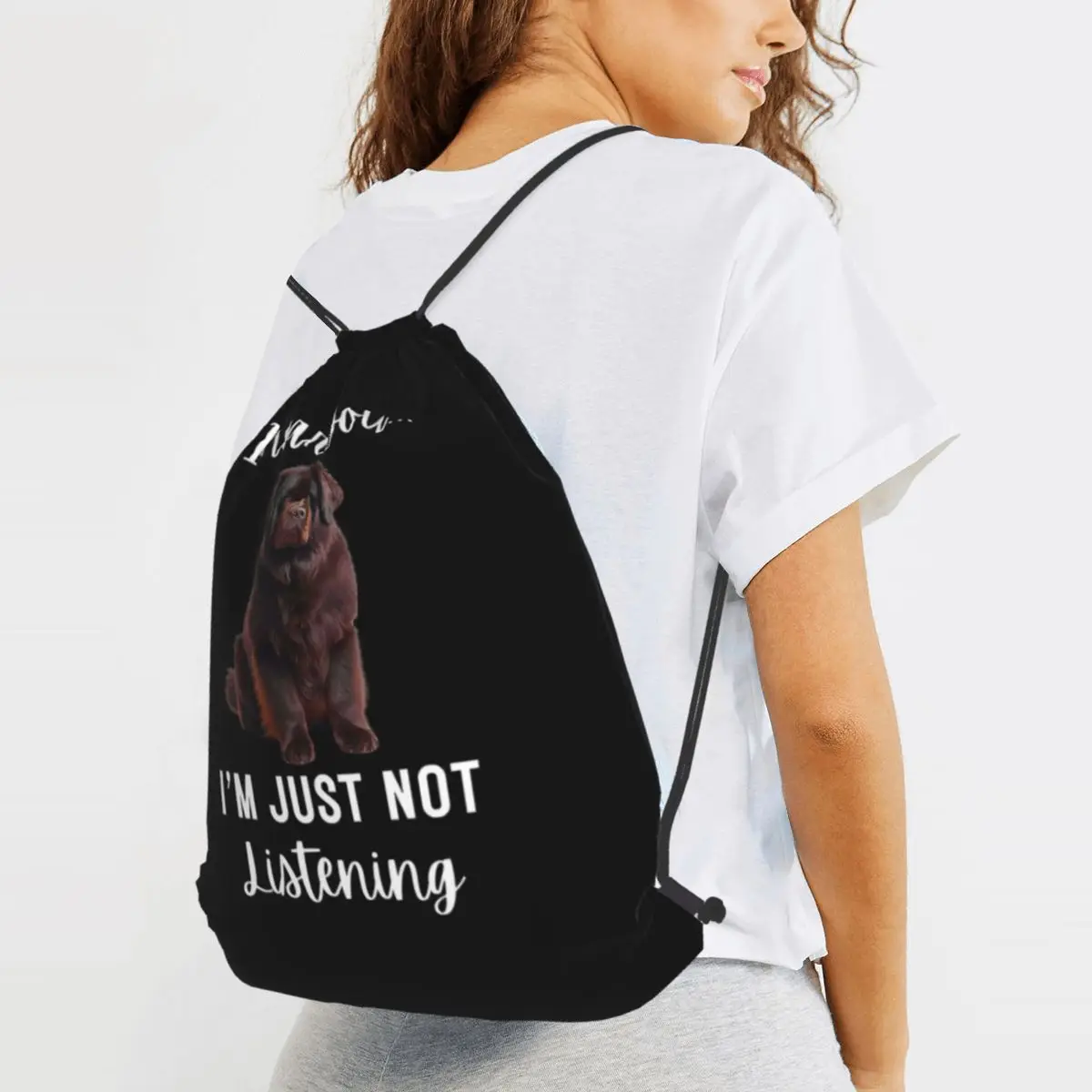 Sacs à dos tibétains à motif de chien mastiff, sacs décontractés à cordon de serrage, sacs de rangement, sacs à livres pour voyage et école